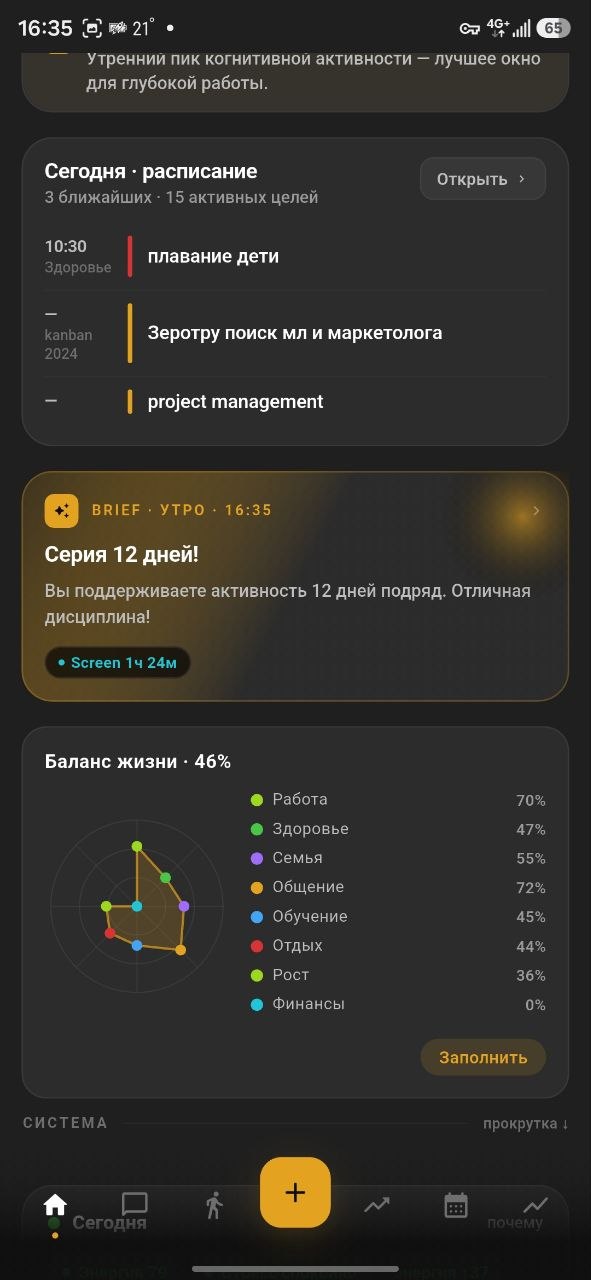 LifeCopilot — app screen